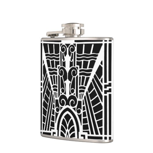 Flasques Déco Motif architectural, noir et blanc (Gauche)