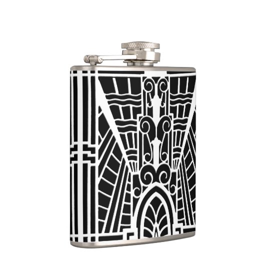 Flasques Déco Motif architectural, noir et blanc (Droite)