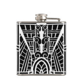 Flasques Déco Motif architectural, noir et blanc (Dos)