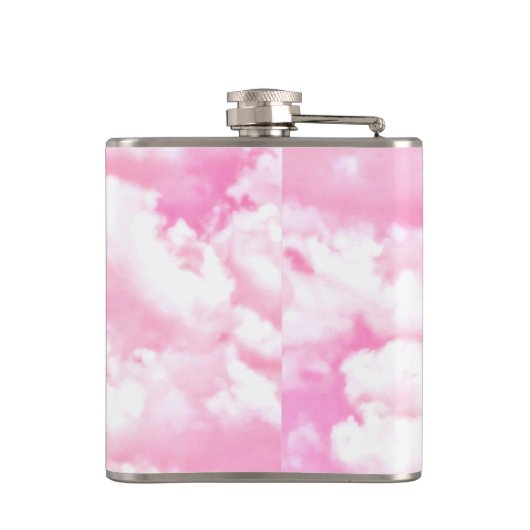 Flasques Décor Clair Rose Élégant Nuages (Dos)