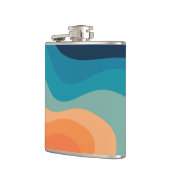 Flasques Décor de style rétro des vagues (Gauche)