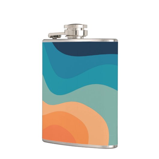 Flasques Décor de style rétro des vagues (Gauche)