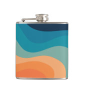 Flasques Décor de style rétro des vagues (Devant)