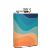 Flasques Décor de style rétro des vagues (Droite)