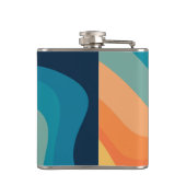 Flasques Décor de style rétro des vagues (Dos)