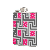 Flasques Décor grec, gris / gris et rose Fuchsia (Gauche)