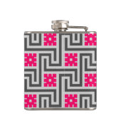 Flasques Décor grec, gris / gris et rose Fuchsia (Dos)