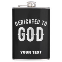 DÉDIÉ À DIEU PERSONNALISABLE COOL TEXTE BLANC
