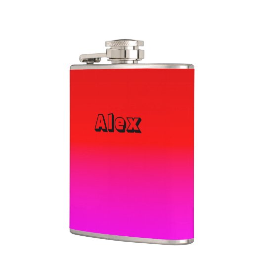 Flasques dégradé noir rose, écarlate, rouge, rose (Gauche)