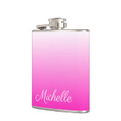 Flasques dégradé personnalisé à deux tons foncé rose chaud (Gauche)