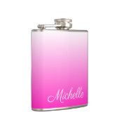 Flasques dégradé personnalisé à deux tons foncé rose chaud (Droite)