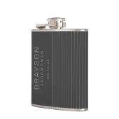 Flasques Démarrage Gris Moderne Rayures Épinglées Garçon d' (Gauche)