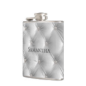 Flasques Demoiselle d'honneur en luxe velours gris doux (Gauche)