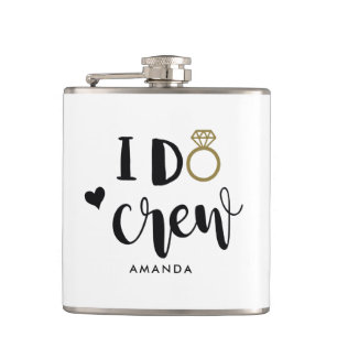Flasques Demoiselle d'honneur I Do Crew Noir et Blanc