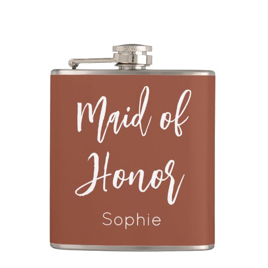 Flasques Demoiselle d'honneur Terre cuite Marron Demoiselle (Devant)