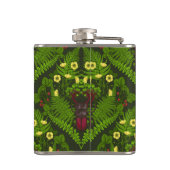 Flasques Dendroctones et fougères, feuilles verts (Dos)