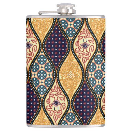 Flasques Denim Bleu Art Nouveau : sans couture (Devant)