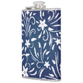 Flasques Denim Blooms : Floral Pattern Arrière - plan (Gauche)