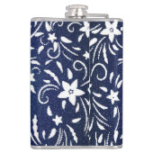 Flasques Denim Blooms : Floral Pattern Arrière - plan (Dos)
