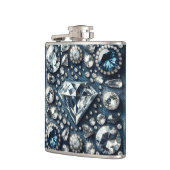 Flasques Denim & Diamonds Bling Bijoux Glamour Pierres Préc (Gauche)