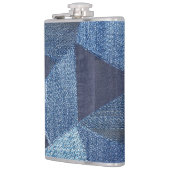 Flasques Denim Urban : Patchwork à rayures détendues. (Gauche)