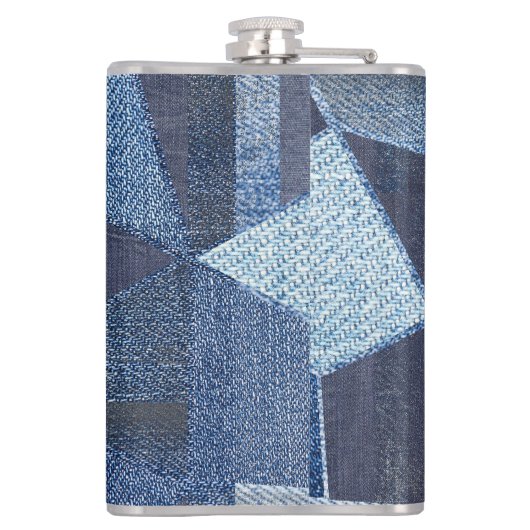 Flasques Denim Urban : Patchwork à rayures détendues. (Dos)