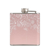 Flasques Dentelle blanche élégante florale et conception de (Dos)