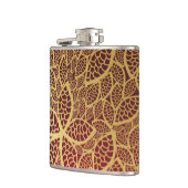 Flasques Dentelle d'or de feuille sur l'arrière - plan (Gauche)