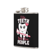 Flasques Dentiste drôle - J'aime les dents plus que les gen (Gauche)