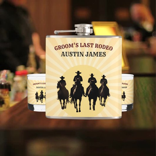 Flasques Dernier Rodéo du Marié Soirée de Bachelor Party du