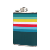 Flasques Des rayures rouges et jaunes entre les tons bleus (Gauche)