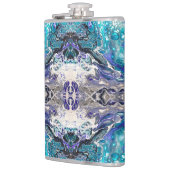 Flasques Design bleu turquoise Abstrait (Gauche)