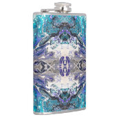 Flasques Design bleu turquoise Abstrait (Droite)