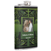 Flasques Design Celtique irlandais traditionnel vert (Droite)