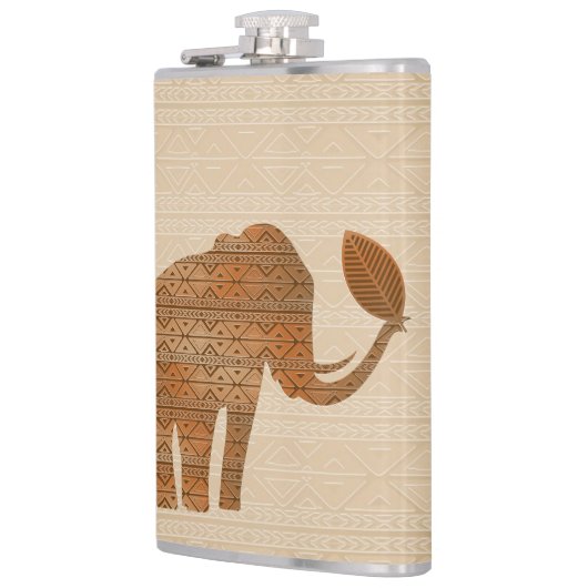 Flasques Design d'art tribal des éléphants (Gauche)