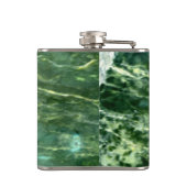 Flasques Design élégant abstrait vague verte motif marbre (Dos)