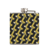 Flasques Design élégant Black Gold Custom Design Groomsmen  (Dos)