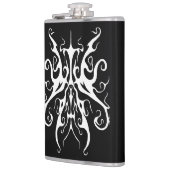 Flasques Design élégant de tatouage tribal - blanc sur noir (Gauche)