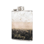 Flasques Design élégant en marbre de confetti rose en or (Gauche)