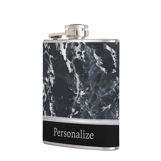 Flasques Design élégant en marbre noir en pierre (Gauche)