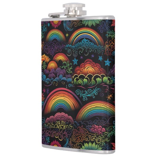 Flasques Design LGBYQ arc-en-ciel (Gauche)