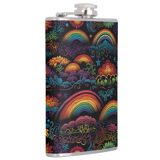 Flasques Design LGBYQ arc-en-ciel (Droite)