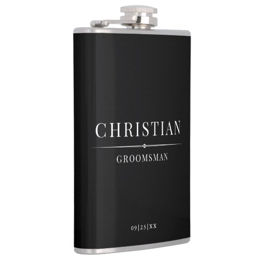 Flasques Design Moderne Groomsmen Cadeaux Simple Élégant (Droite)