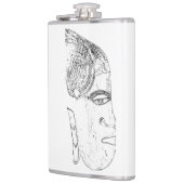 Flasques design tête femme africaine (Gauche)