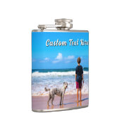 Flasques Design Your Own Pet Photo Flask Gift Custom Text (Droite)