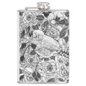 Flasques Dessin à encre de buisson Zebra et rose (Devant)