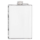 Flasques Dessin à encre de buisson Zebra et rose (Dos)