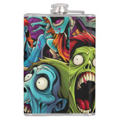 Flasques Dessin amusant Zombies (Dos)