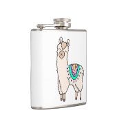 Flasques dessin animé de llama alpaga souriant (Droite)