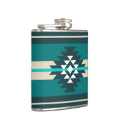 Flasques dessin aztèque de couleur turquoise (Droite)